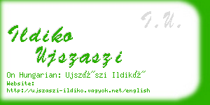 ildiko ujszaszi business card